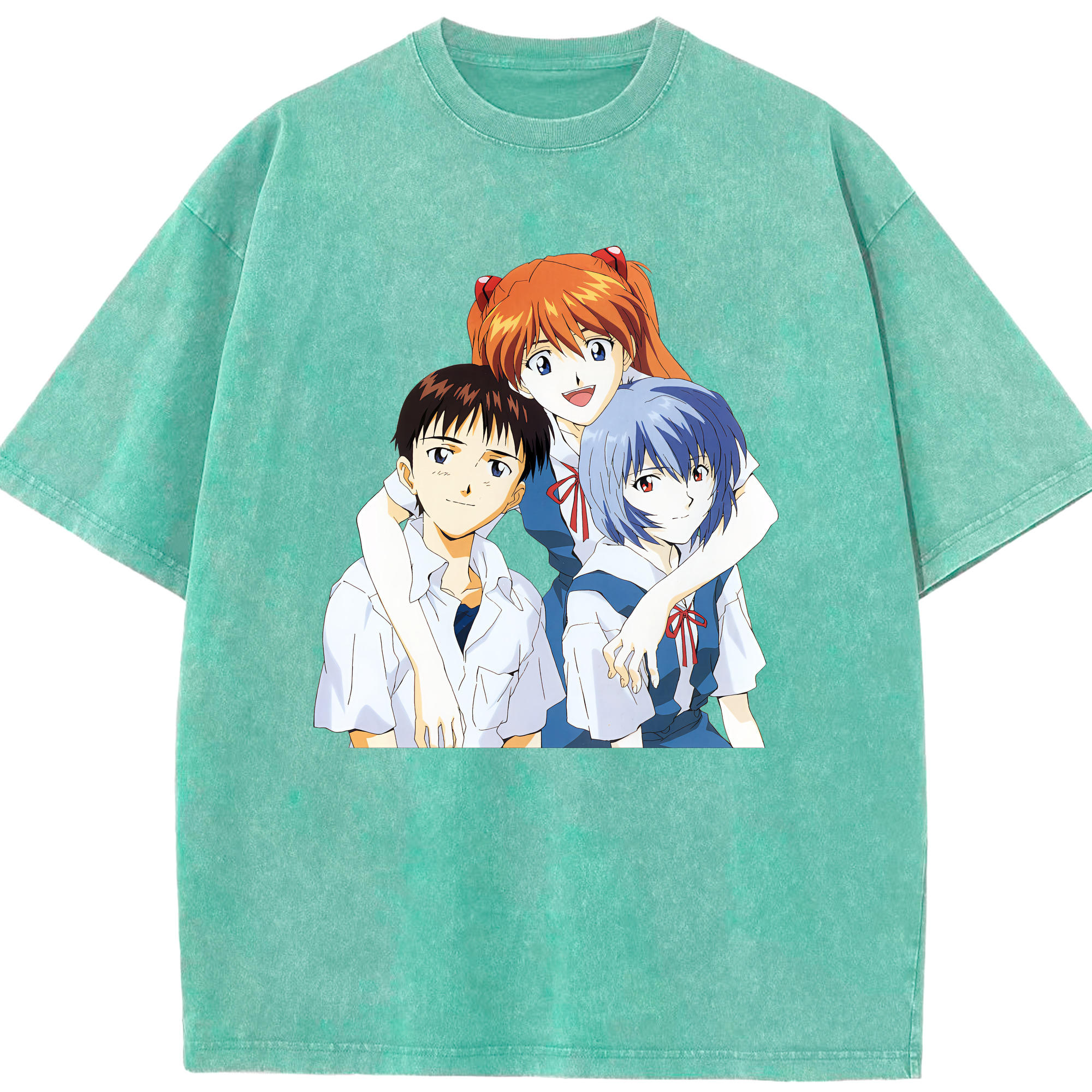 （画像用） EVA 新世紀エヴァンゲリオン 綿100% ヴィンテージ風 半袖Tシャツ（フロントプリント）